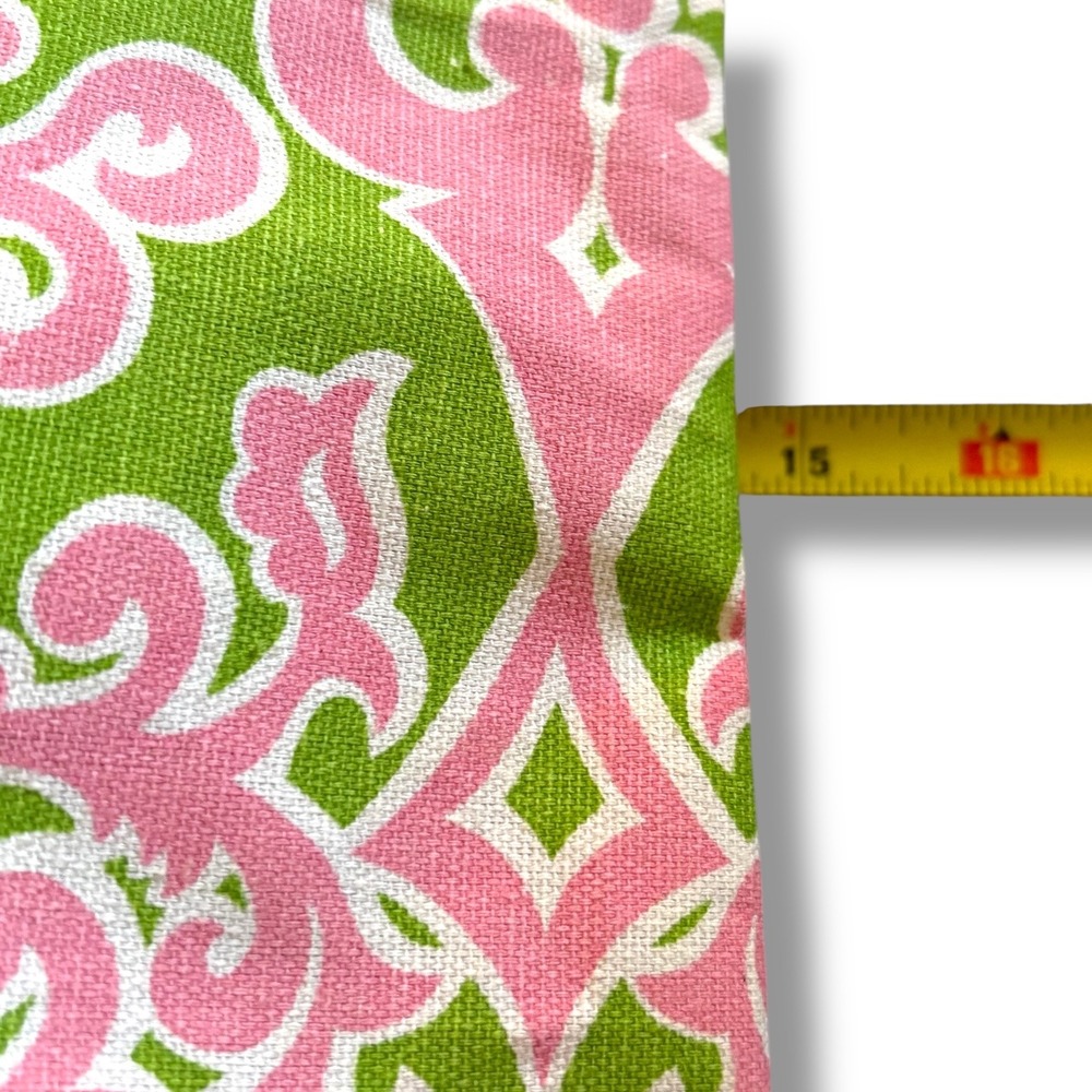 Buckhead Betties Large‎ Cosmetic Bag Pink Green Scroll Print Zipper Pouch - Picture 7 of 9